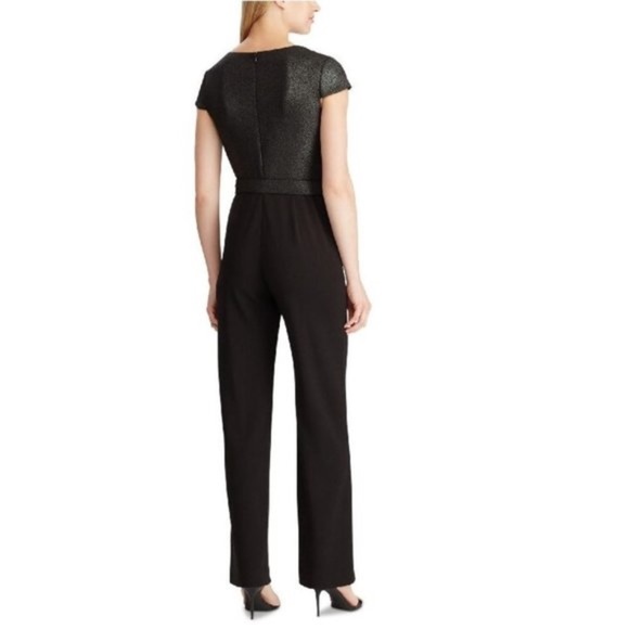 Ralph Lauren Belted Glitter Jumpsuit - Picture 2 of 8